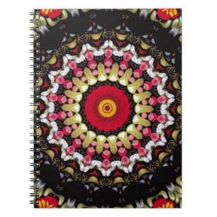 Magical Black and Red Mandala Notebook