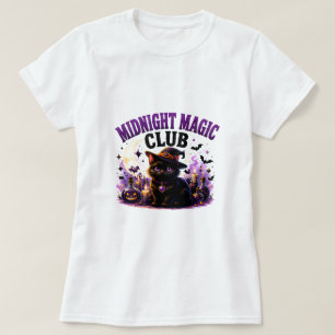 🐈⬛ Magical Black Cat Halloween Saying 🌙 T-Shirt