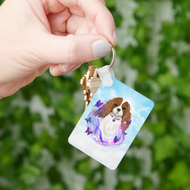 Magical Blenheim Cavalier King Charles Spaniel   Key Ring (Hand)
