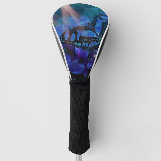 Magical Blue Butterfly Golf Head Cover (Front)