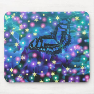 Magical Blue Butterfly Mouse Mat