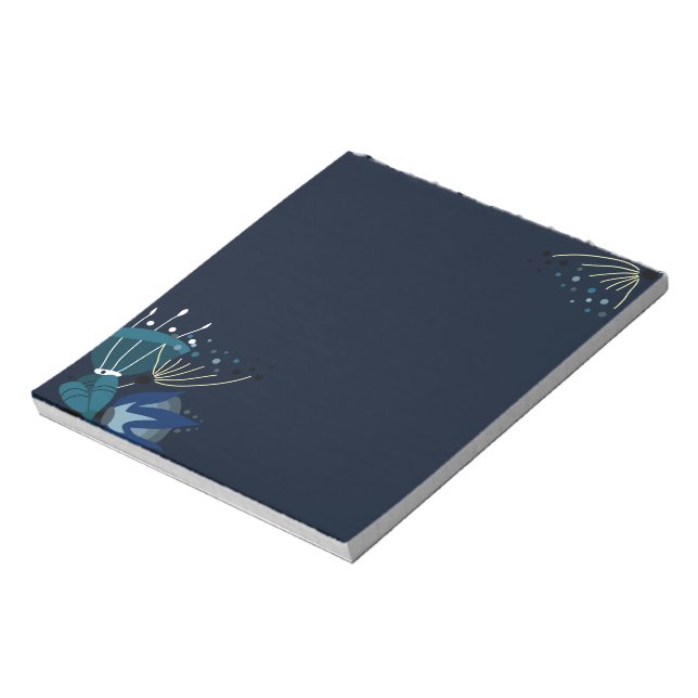 Magical Blue Flowers Notepad (Rotated)