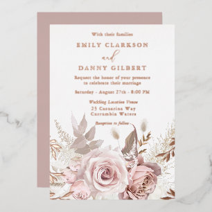 Magical Blush & Rose Floral Wedding Rose Gold