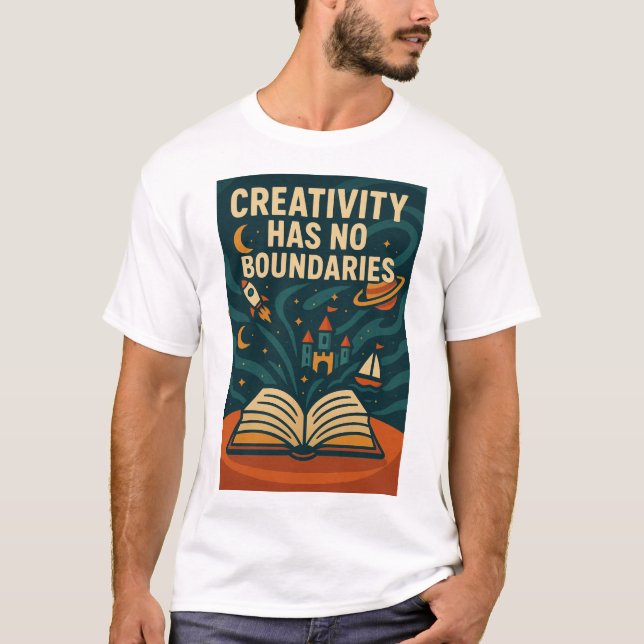 Magical Book Fantasy Illustration T-Shirt (Front)