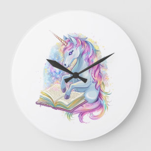 Magical Book Unicorn (1) Large Clock