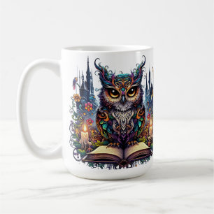 Magical Bookish Owl Coffee Mug