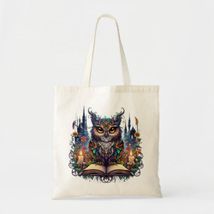 Magical Bookish Owl Tote Bag