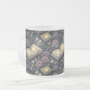 Magical Books Frosted Glass Coffee Mug