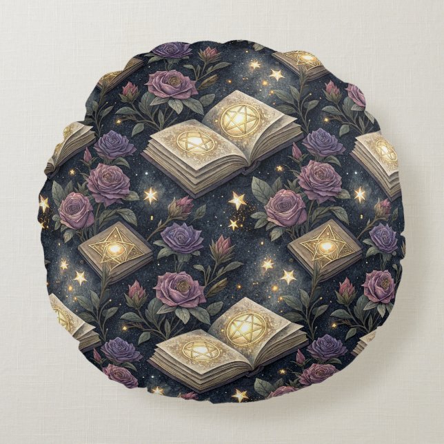 Magical Books Round Cushion (Front)