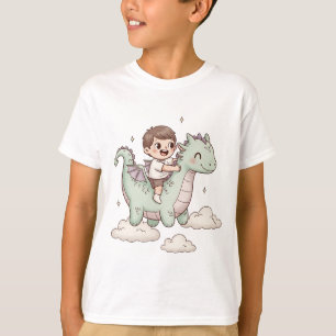 Magical Boy and Dragon Illustration – Child-Friend T-Shirt