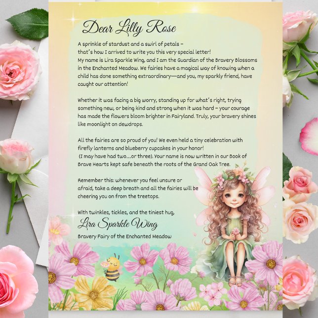 Magical Bravery Fairy Keepsake Letter For Kids (Magical Bravery Fairy Keepsake Letter For Kids - Bravery Letter From The Bravery Fairy)