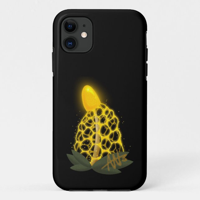 Magical Bridal Veil Sparkly Yellow Mushroom Case-Mate iPhone Case (Back)