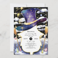 Magical Broom Fun Wizard Birthday