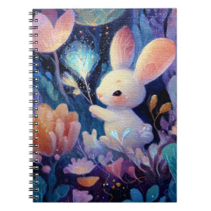 Magical Bunny in Enchanted Garden Notebook