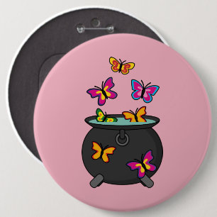 Magical Butterflies from a Cauldron 6 Cm Round Badge