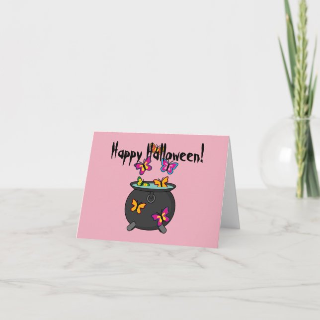 Magical Butterflies from a Cauldron | Add own Text Thank You Card (Front)