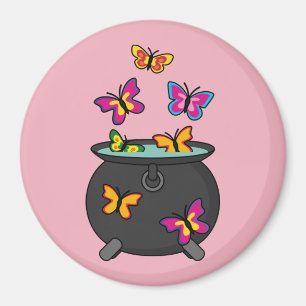 Magical Butterflies from a Cauldron Magnet