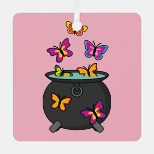 Magical Butterflies from a Cauldron Metal Tree Decoration