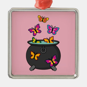 Magical Butterflies from a Cauldron Metal Tree Decoration