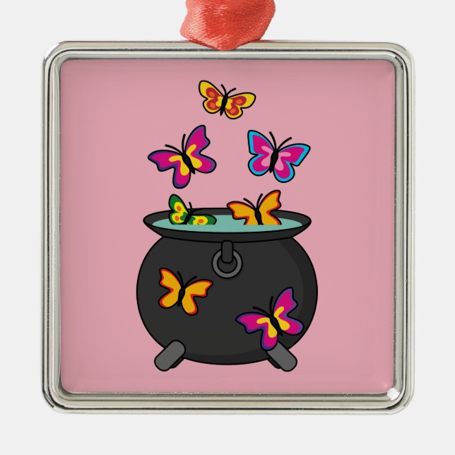Magical Butterflies from a Cauldron Metal Tree Decoration (Front)