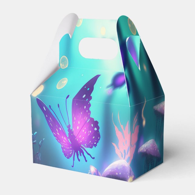 Magical Butterfly Customizable Favour Box (Front Side)
