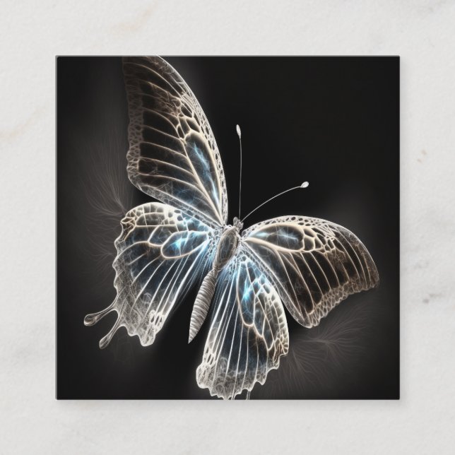 Magical Butterfly Square Business Card (Front)