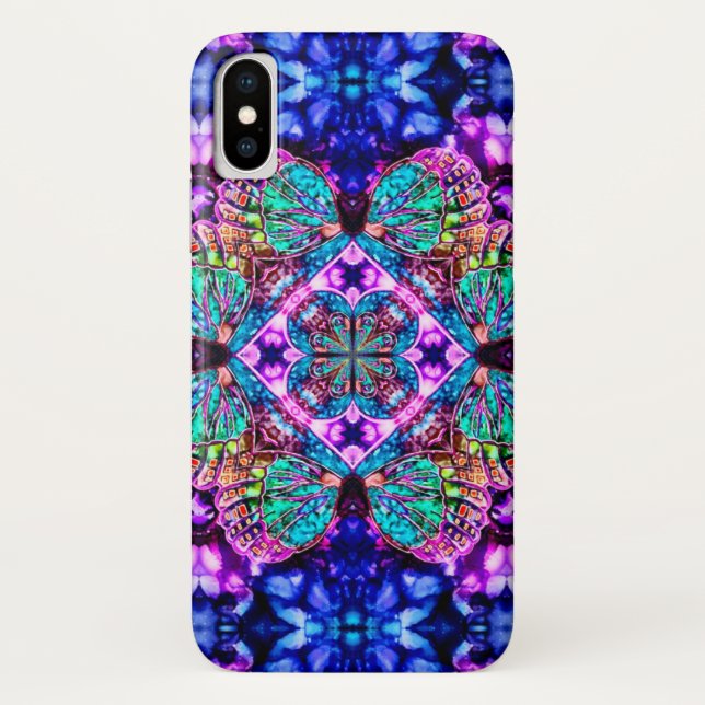 Magical Butterfly Watercolor Mandala Case (Back)