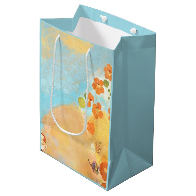 Magical California Orange Poppies Fields Medium Gift Bag (Front Angled)