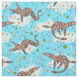 Magical Candy Crunch Prehistoric Liopleurodon Fabric