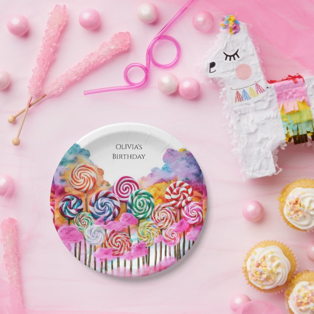 Magical Candyland Birthday Paper Plate (Party)