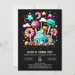 Magical Candyland Extravaganza Birthday Invitation