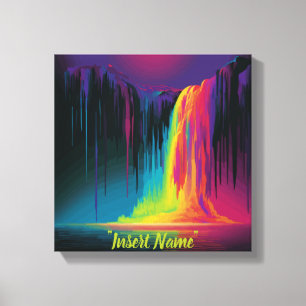 Magical cascade, captivating serenity canvas print