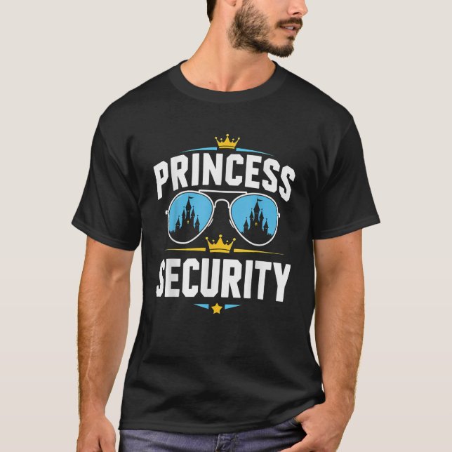 Magical Castle Sunglasses Princess Bodyguard funny T-Shirt (Front)