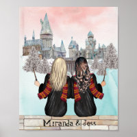 Magical Castle Wizard Portrait, Wizards Print