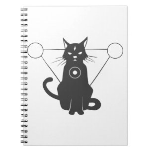 Magical cat silhouette - Choose background colour Notebook