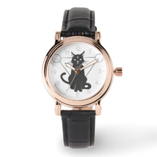 Magical cat silhouette - Choose background colour Watch