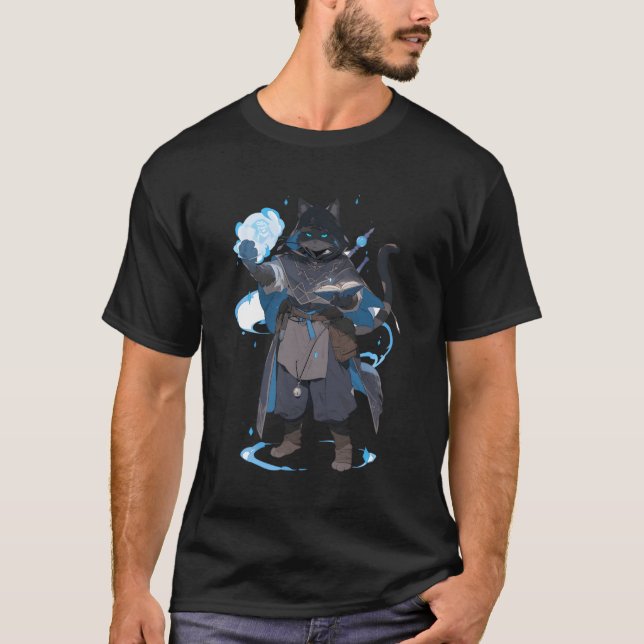 Magical Cat Sorcerer T-Shirt (Front)
