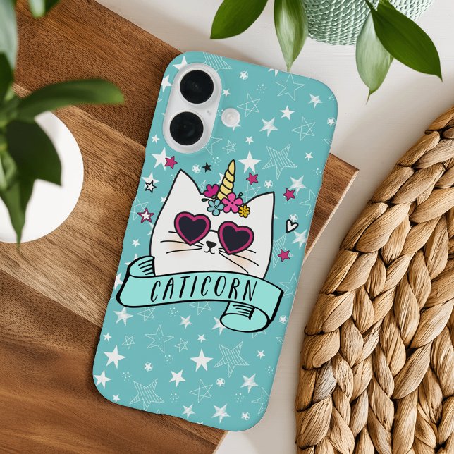 Magical Caticorn | Kawaii Cartoon Unicorn Cat Case-Mate iPhone Case (Creator Uploaded)