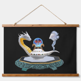 Magical Ceramic Dragon Lantern Fantasy Art Canvas Hanging Tapestry