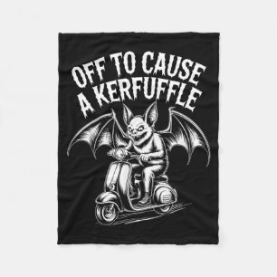 Magical chaos bat off to cause a kerfuffle fleece blanket