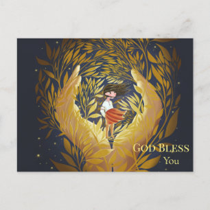 Magical childhood god bless you customisable  postcard