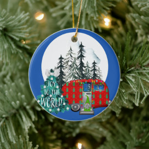 Magical Christmas Camper Keepsake Ceramic Tree Decoration