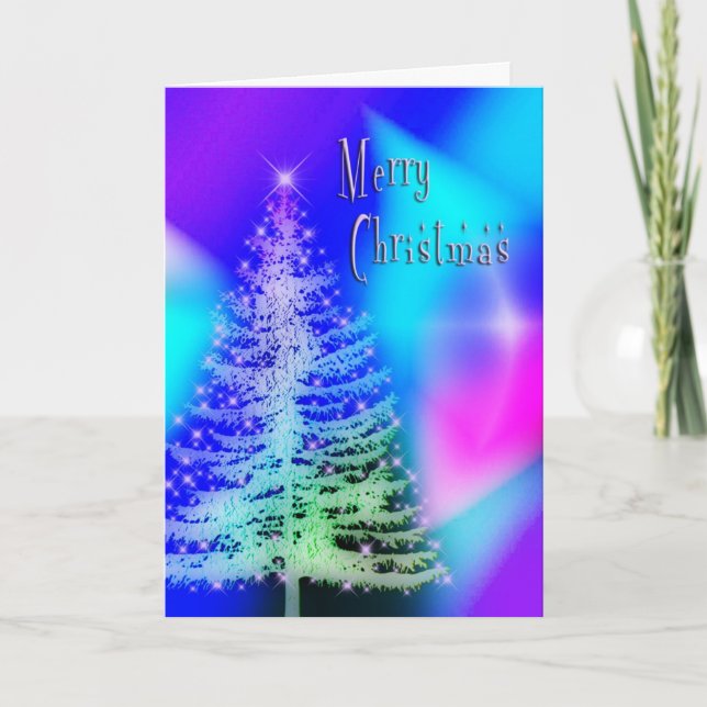 Magical Christmas Card - Tree & Lights (Front)
