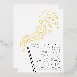 Magical Christmas Card with Gold Foil