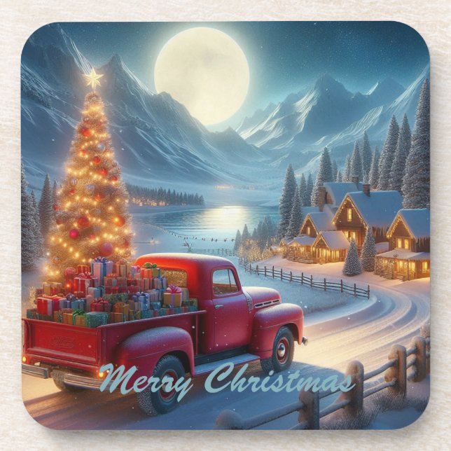 Magical Christmas Eve Delivery Coaster (Front)