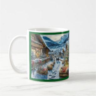 Magical Christmas Eve in a Snowy Village Coffee Mug
