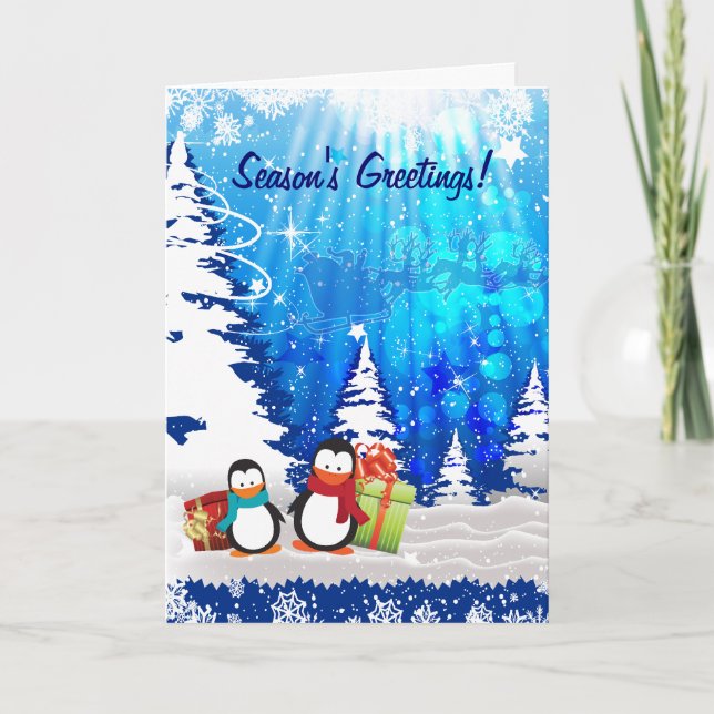Magical Christmas Eve  Season's Greetings Holiday Card (Front)