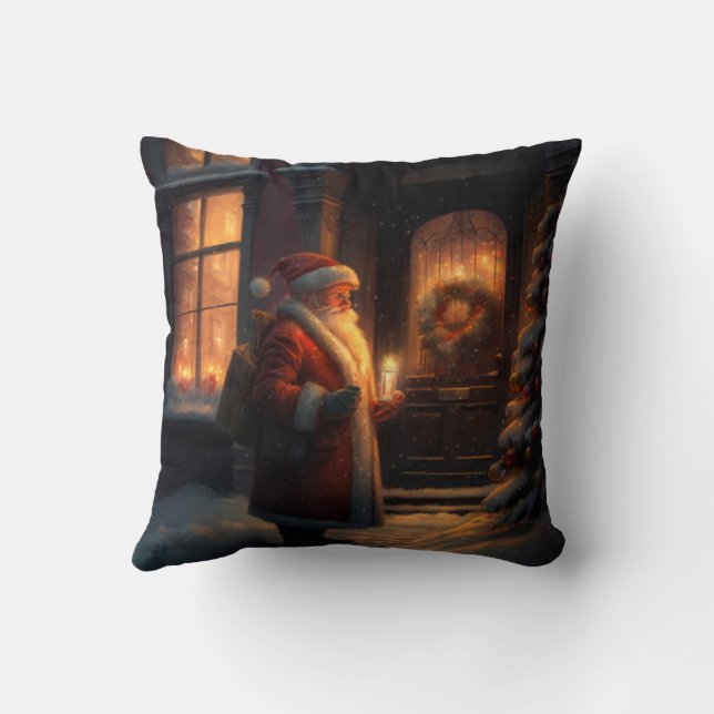 Magical Christmas eve  throw pillow (Back)