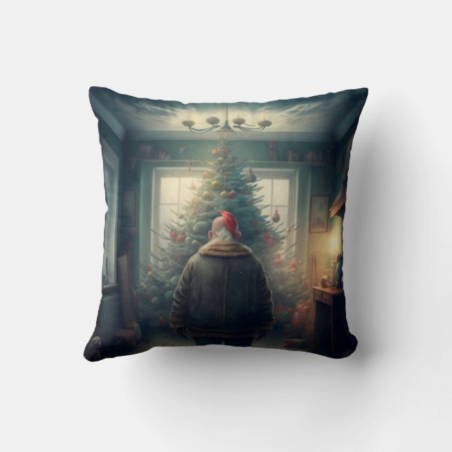 Magical Christmas eve  throw pillow (Back)