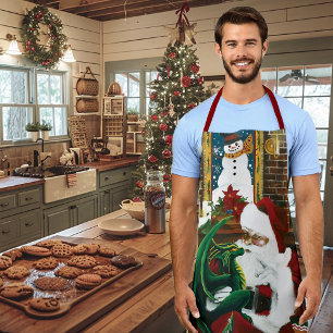 Magical Christmas Fantasy Santa Dragon Yule Cosy Apron